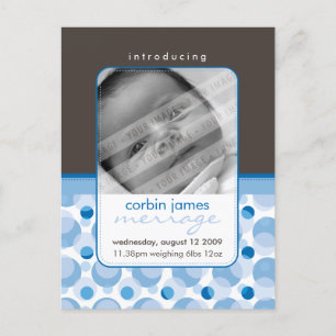 BABY ANNOUNCEMENT ::  hello baby 6 Postcard