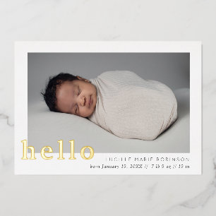 Baby Announcement Hello Scripted