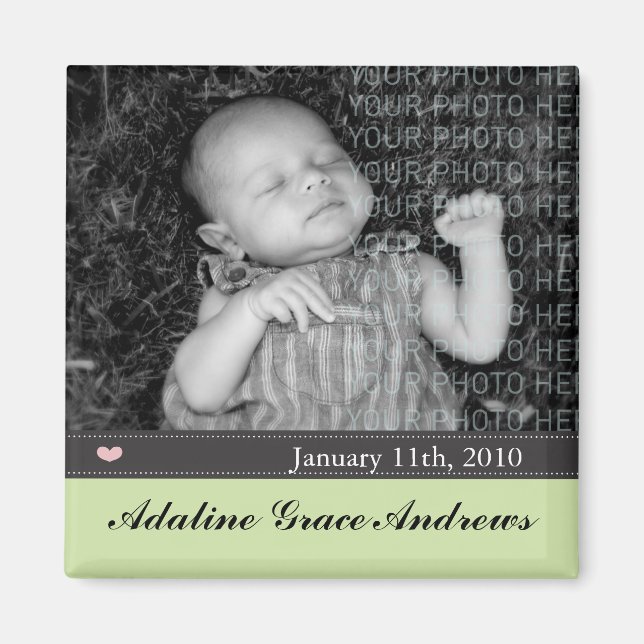 Baby Announcement Magnet (Front)
