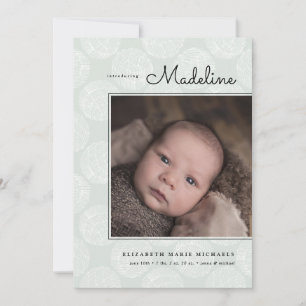 BABY ANNOUNCEMENT Minimalist Design