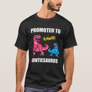 Baby Announcement Promoted To Auntiesaurus  New Au T-Shirt