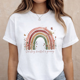 Baby Announcement Rainbow Pregnancy Reveal T-Shirt