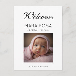 *~* Baby AP79 Photo Newborn Birth Announcement