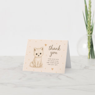 Baby Arctic Fox Baby Shower Thank You Card