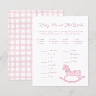 Baby Around the World Game – Pink Shower Activity