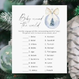Baby Around the world - Winter Baby Shower Game
