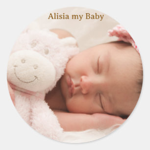 Baby Aufkleber Foto Aufkleber Classic Round Sticker