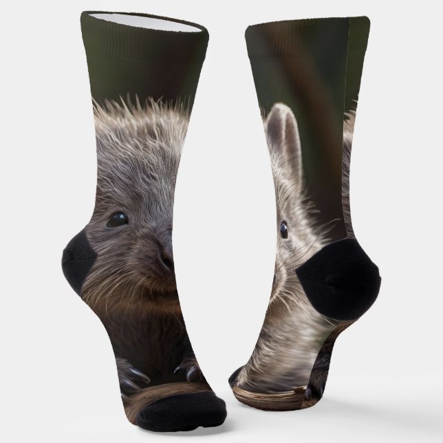 Baby Australian Wombat Crew Socks (Angled)