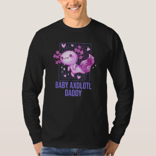 Baby Axolotl Daddy Salamander Humor Amphibians T-Shirt