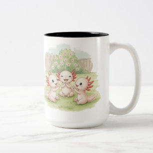 Baby Axolotl & Friends Two-Tone Coffee Mug