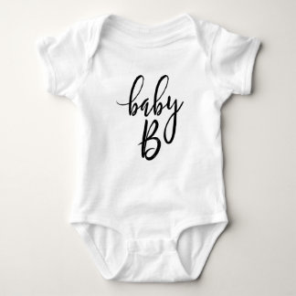 Baby B Black Handwritten Script Baby Bodysuit