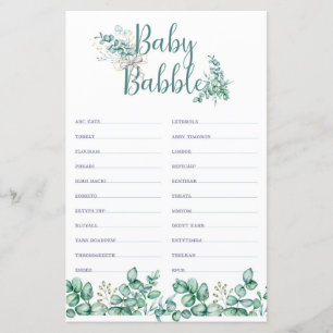 Baby Babble Greenery Baby Shower