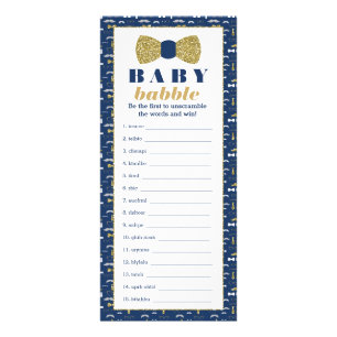 Baby Babbly Word Scramble Game, Bow Tie Rack Card