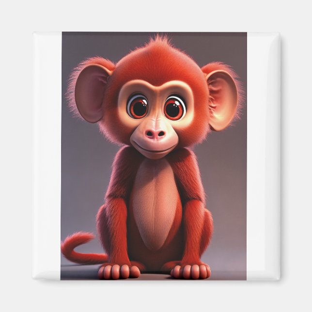 Baby Baboon Bonanza Magnet (Front)