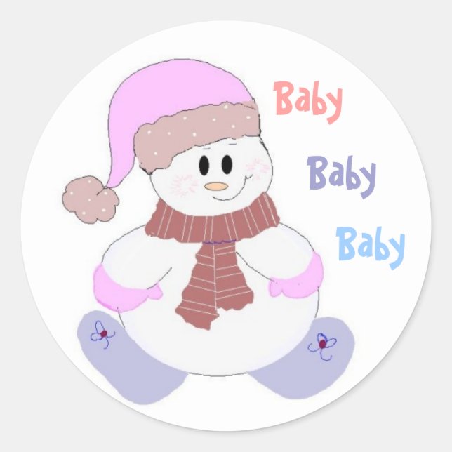 Baby, Baby, Baby Classic Round Sticker (Front)