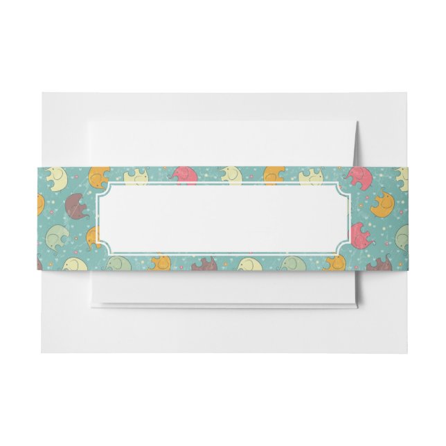 baby background invitation belly band (Front Example)
