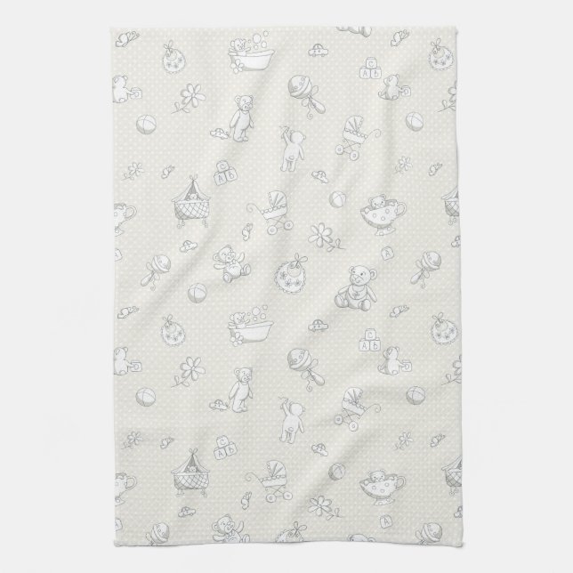 Baby background tea towel (Vertical)