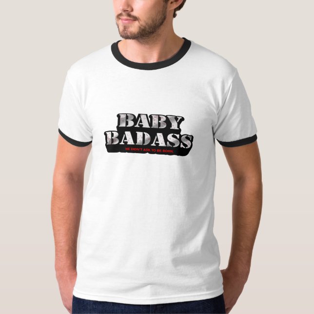 Baby Badass Original Ringer T-Shirt (Front)