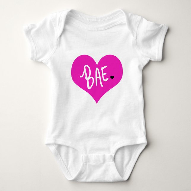 Baby BAE Pink Heart Bodysuit (Front)