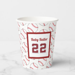 Baby baller baseball paper cups