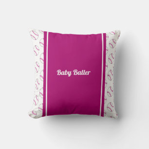 Baby Baller Blanket Throw Pillow