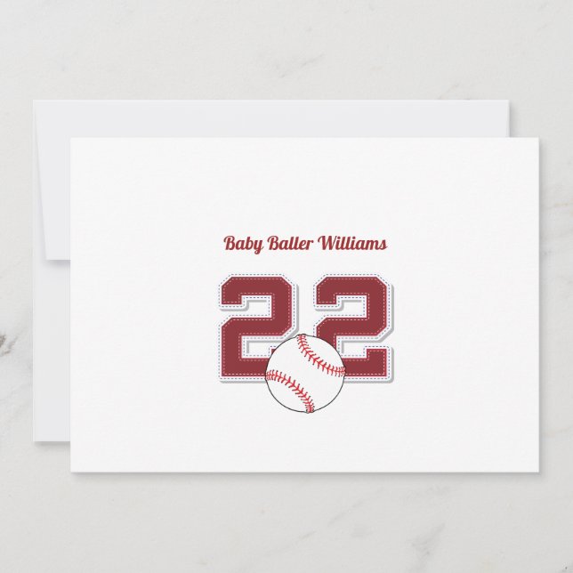 Baby baller Williams Invitation (Front)