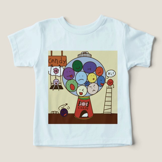 “Baby Balloon Graphic T-Shirt” (Design Front)
