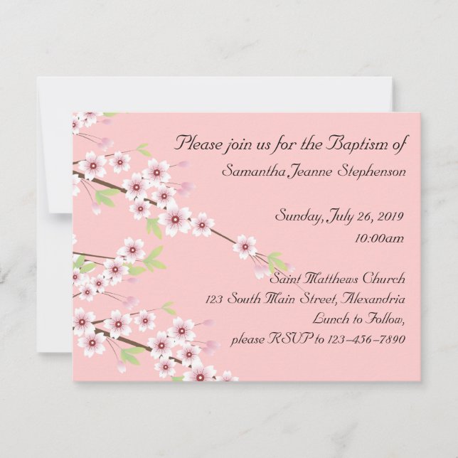Baby Baptism Invitation (Front)