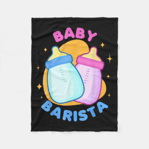 Baby Barista Groovy Nicu Nurse New Dad New Mum Fleece Blanket