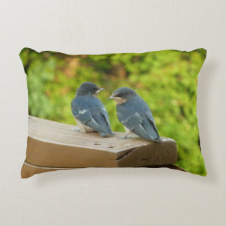 Baby Barn Swallows Nature Bird Photography Decorative Cushion