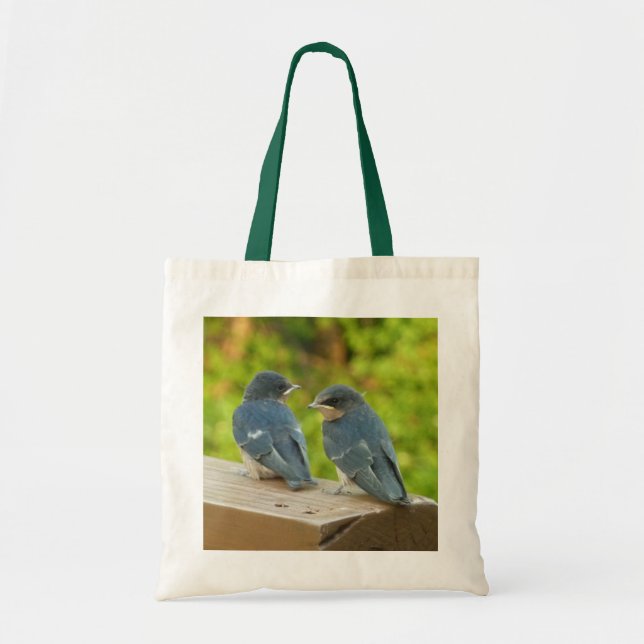 Baby Barn Swallows Nature Bird Photography Tote Bag (Front)