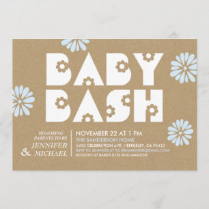 Baby Bash   Baby Shower Invitations Kraft Paper v3