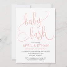 Baby Bash Invitation, Couples Shower Invitation