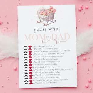 Baby Basket Baby Shower Guess who Game