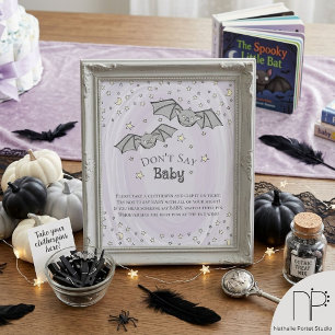 Baby Bat Purple Don't Say Baby Game Poster