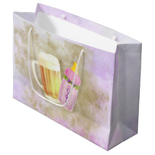 Baby BBQ and Beer   Summer Outdoor Shower Theme Large Gift Bag