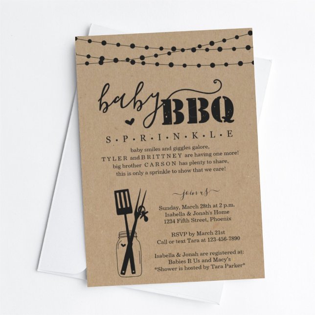 Baby BBQ - Baby Sprinkle Baby Q BaByQ Barbeque Invitation (Creator Uploaded)