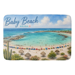 Baby Beach Aruba Caribbean Travel souvenir Bath Mat