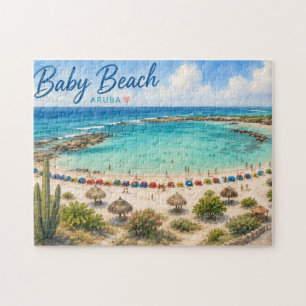 Baby Beach Aruba Caribbean Travel souvenir Jigsaw Puzzle
