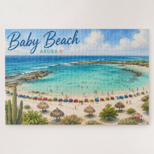 Baby Beach Aruba Caribbean Travel souvenir Jigsaw Puzzle