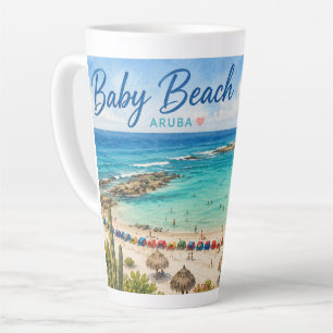 Baby Beach Aruba Caribbean Travel souvenir Latte Mug