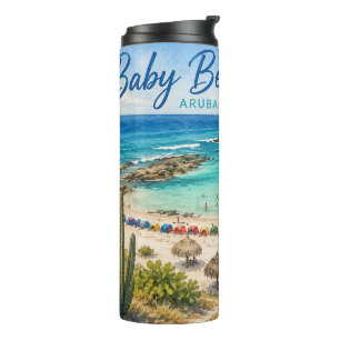Baby Beach Aruba Caribbean Travel souvenir Thermal Tumbler