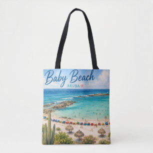 Baby Beach Aruba Caribbean Travel souvenir Tote Bag