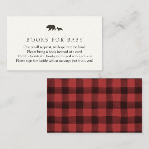 Baby Bear and Red Plaid Books for Baby Enclosure Card