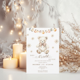 Baby bear Baby it's cold outside baby shower Invitation