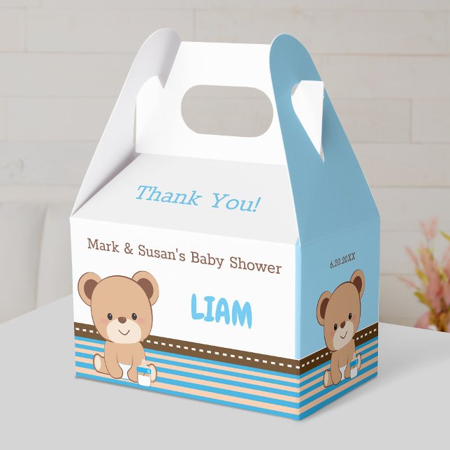 Baby Bear Baby Shower Gable Box - Boy (Creator Uploaded)