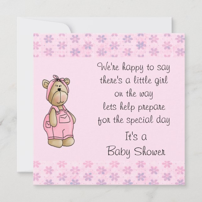 Baby Bear Baby Shower Invitations (Front)