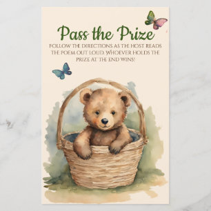 Baby Bear Baby Shower Pass the Prize Game