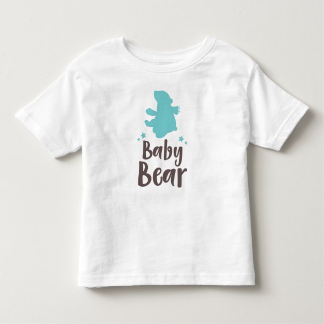 Baby Bear, Bear Cub, Cute Bear, Little Bear - Blue Toddler T-Shirt (Front)