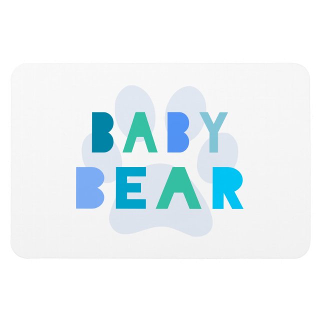 Baby bear - blue magnet (Horizontal)